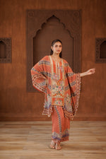 Sunset Bloom Printed Kaftan Co-ord Set